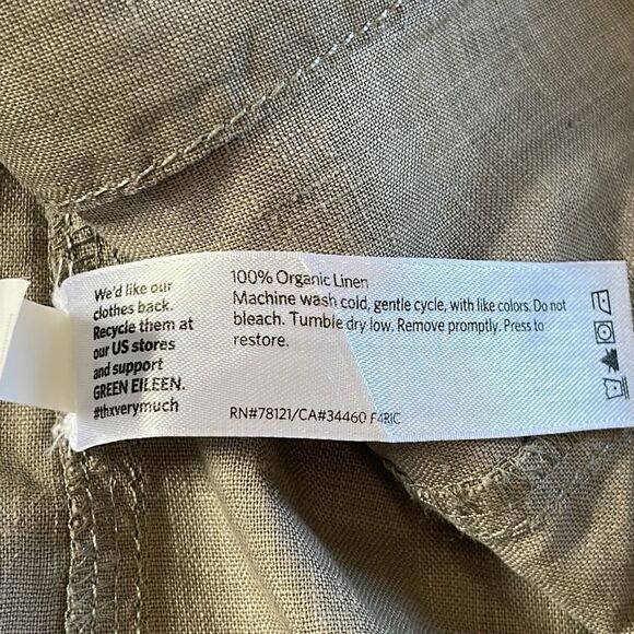 EILEEN FISHER ORGANIC LINEN COLORBLOCK JACKET - Picture 9 of 10